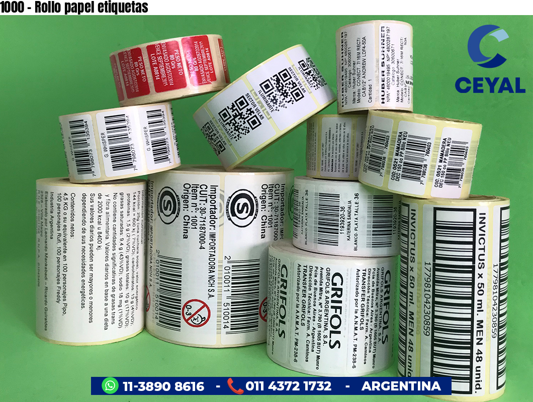1000 - Rollo papel etiquetas