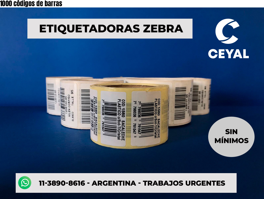 1000 códigos de barras