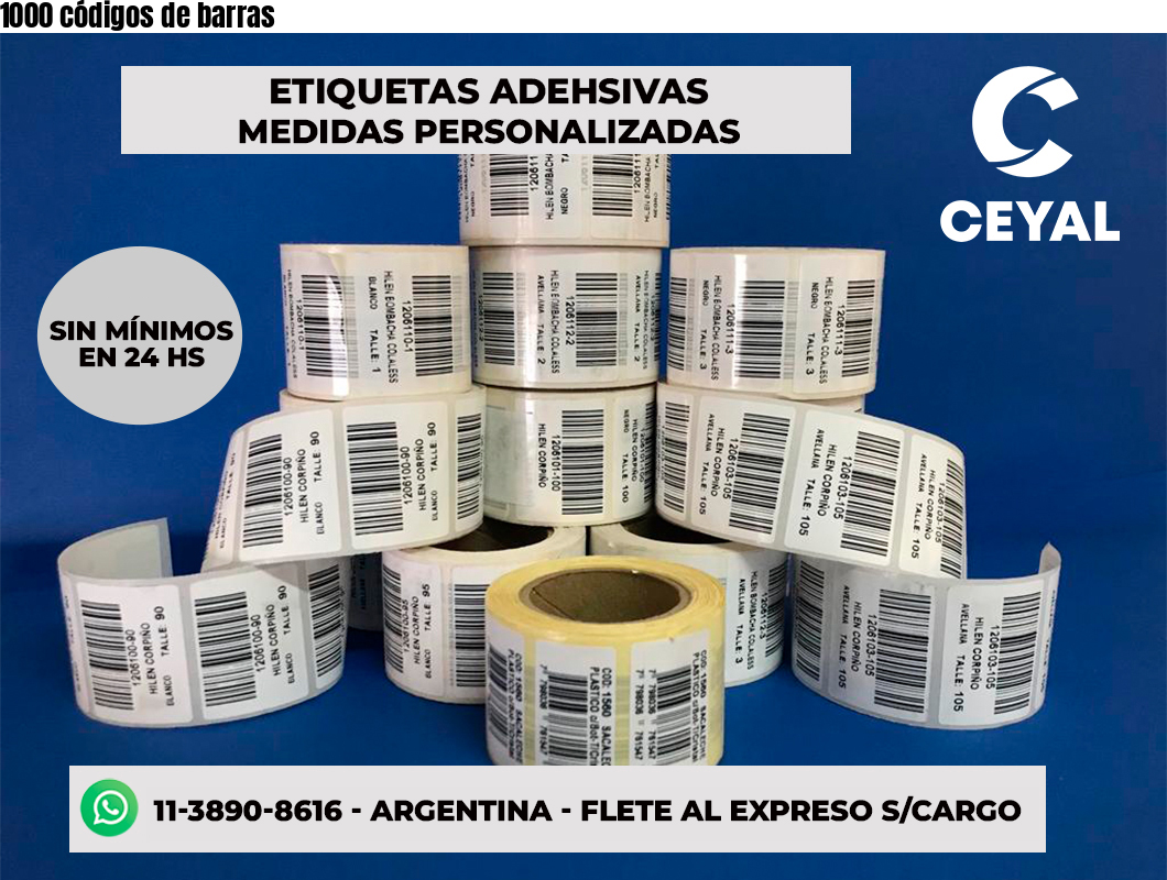 1000 códigos de barras