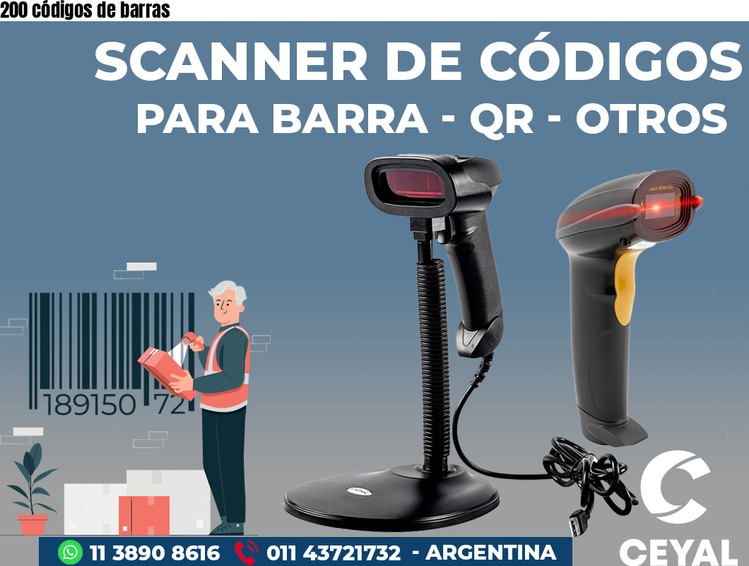 200 códigos de barras