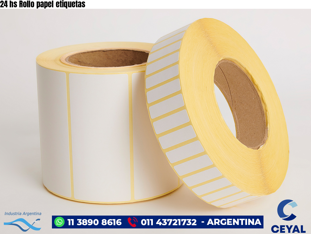 24 hs Rollo papel etiquetas