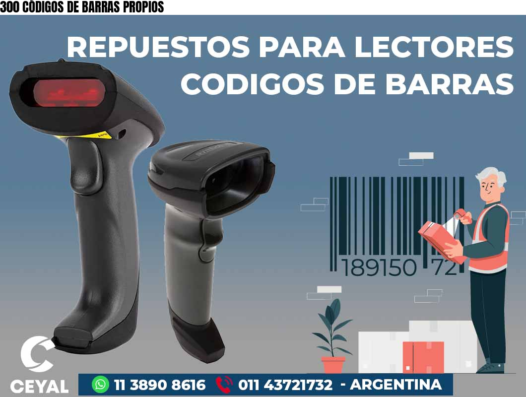 300 CÓDIGOS DE BARRAS PROPIOS