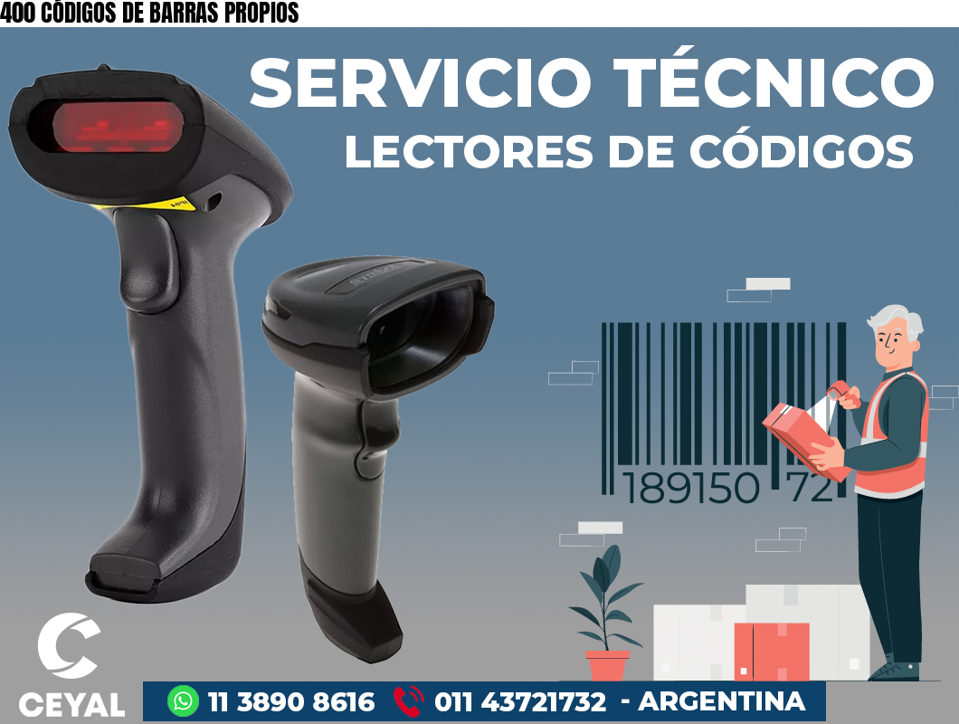 400 CÓDIGOS DE BARRAS PROPIOS