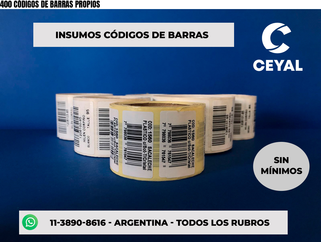 400 CÓDIGOS DE BARRAS PROPIOS