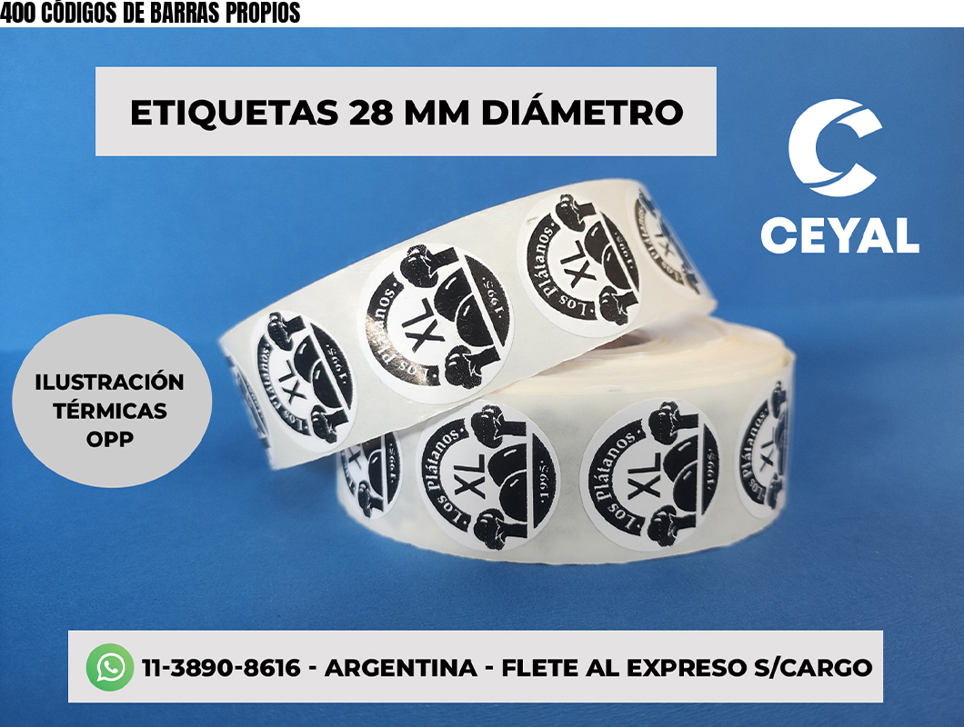 400 CÓDIGOS DE BARRAS PROPIOS