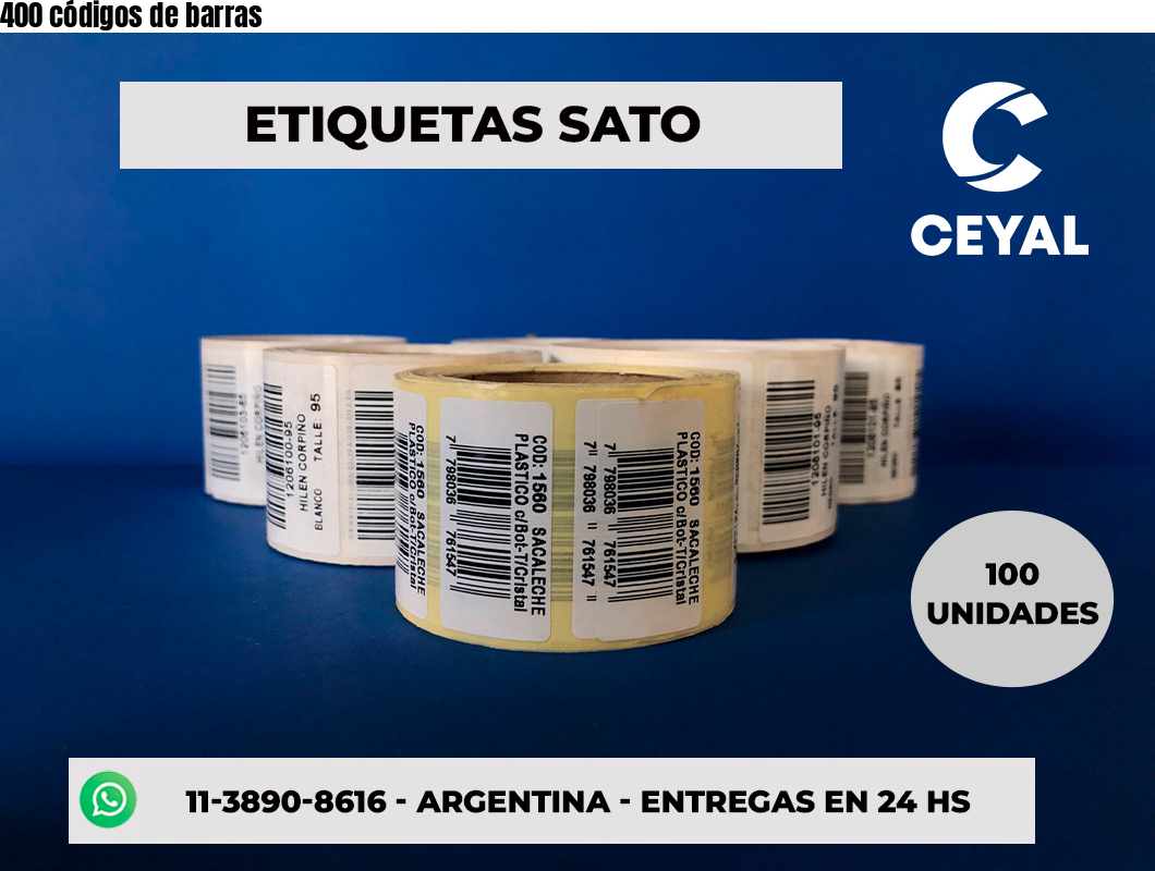 400 códigos de barras