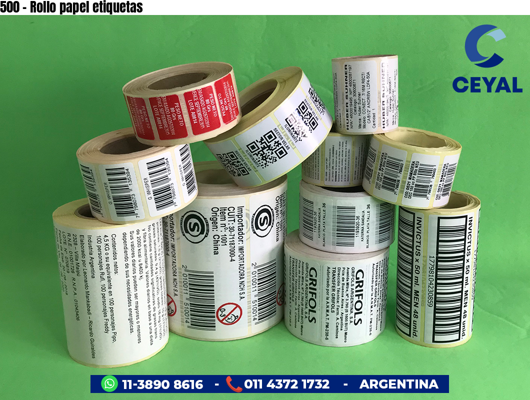 500 - Rollo papel etiquetas