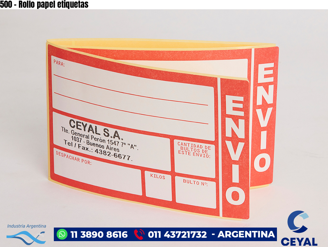 500 – Rollo papel etiquetas