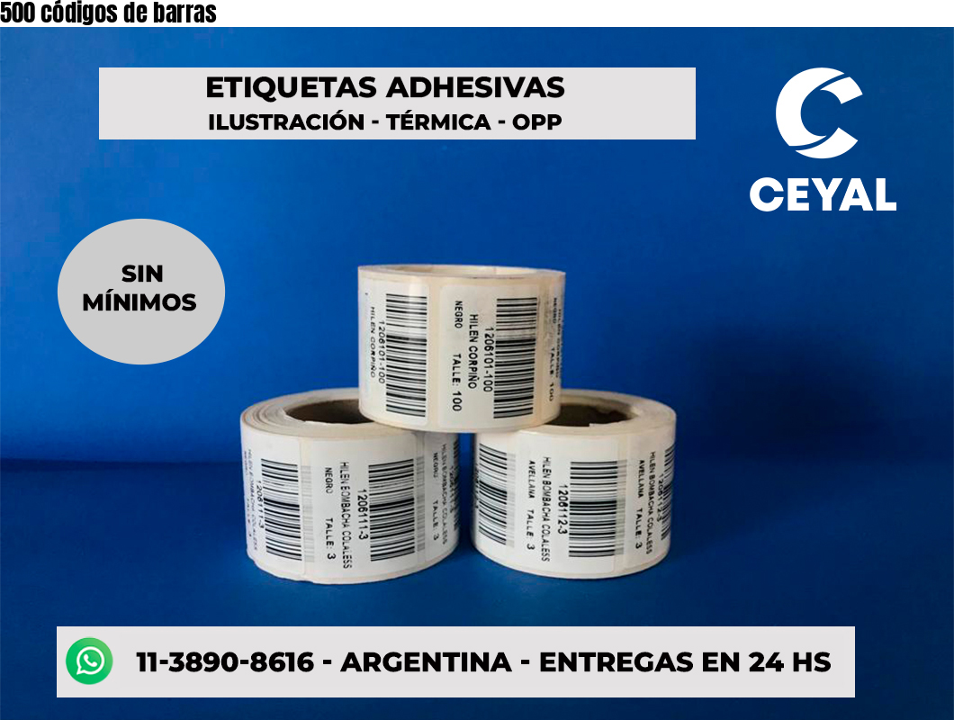500 códigos de barras