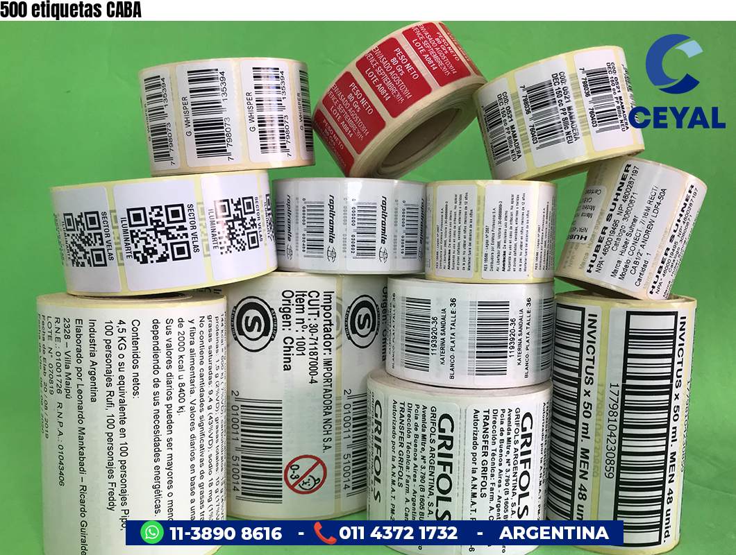 500 etiquetas CABA