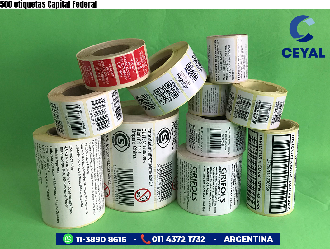 500 etiquetas Capital Federal