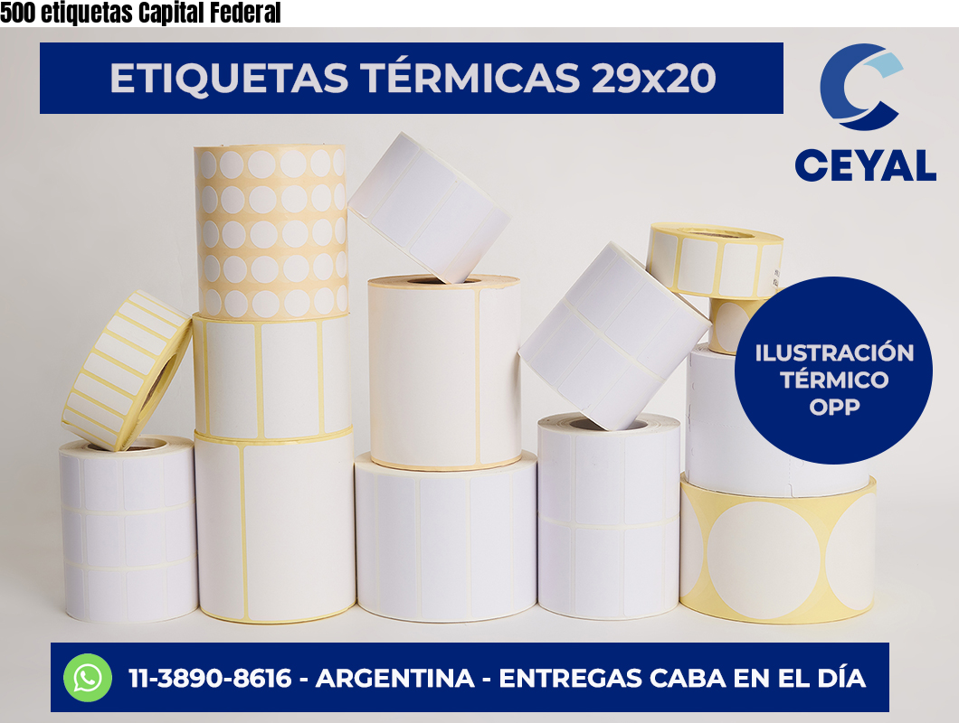 500 etiquetas Capital Federal