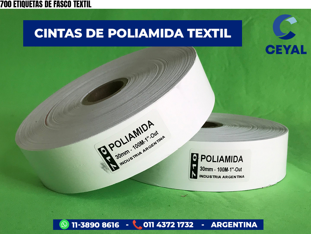 700 ETIQUETAS DE FASCO TEXTIL