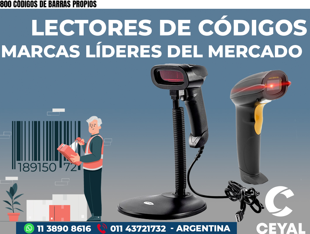 800 CÓDIGOS DE BARRAS PROPIOS