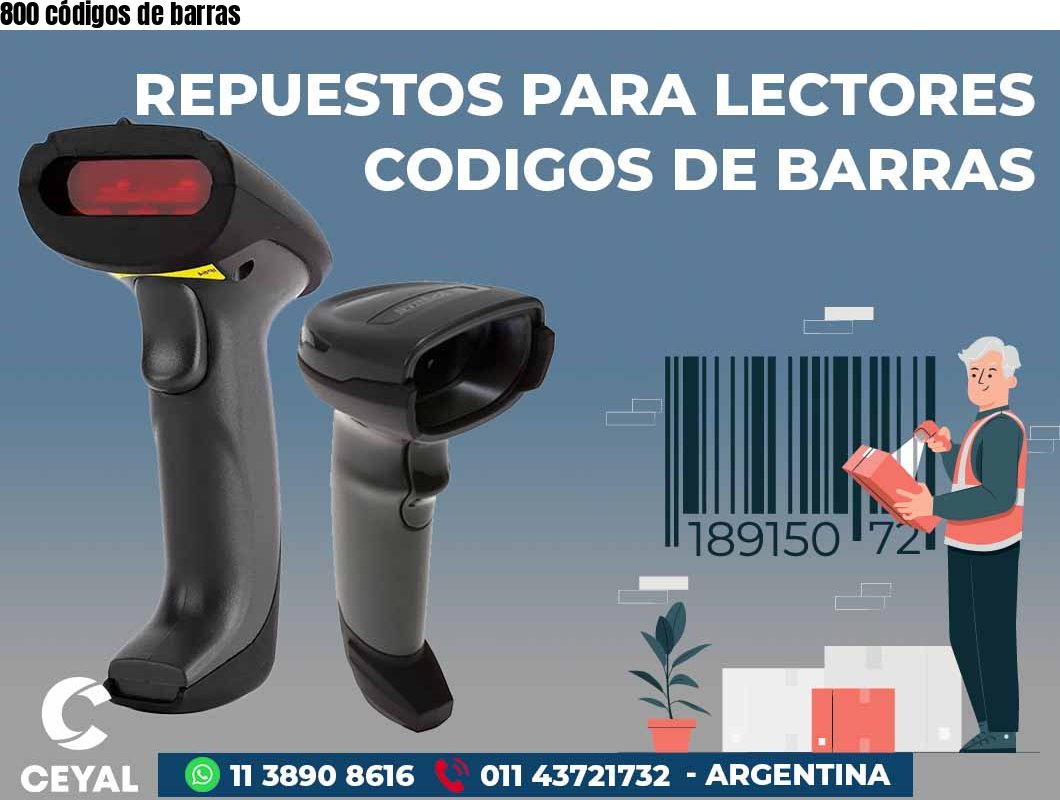 800 códigos de barras