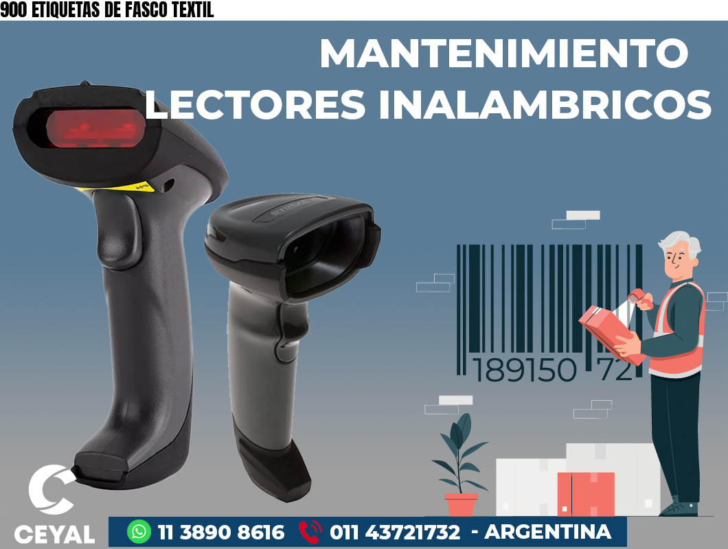 900 ETIQUETAS DE FASCO TEXTIL