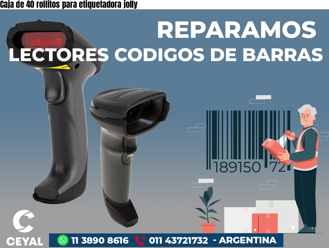 Caja de 40 rollitos para etiquetadora jolly