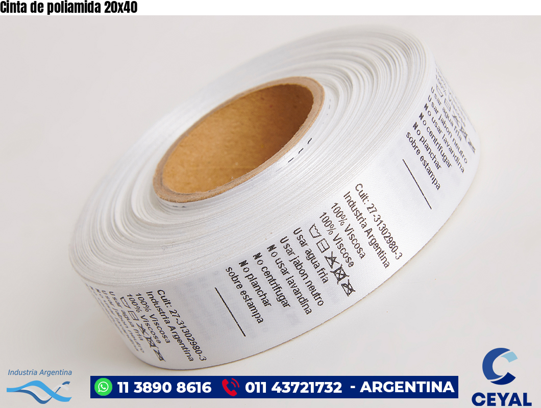 Cinta de poliamida 20×40