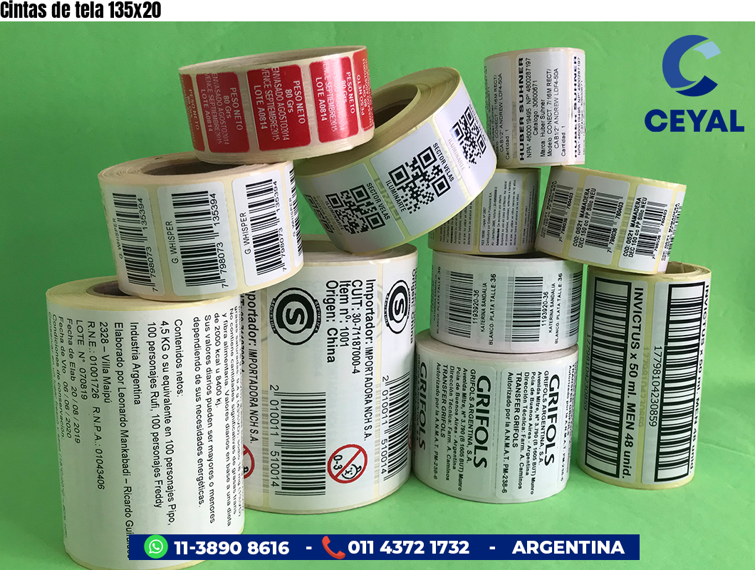 Cintas de tela 135x20