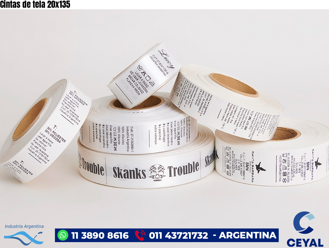 Cintas de tela 20×135