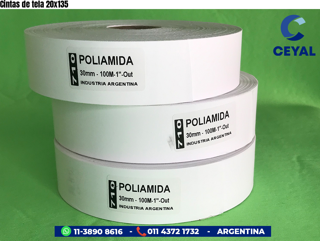 Cintas de tela 20x135