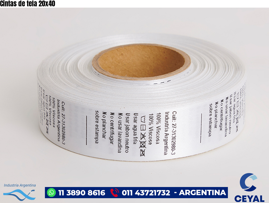Cintas de tela 20×40