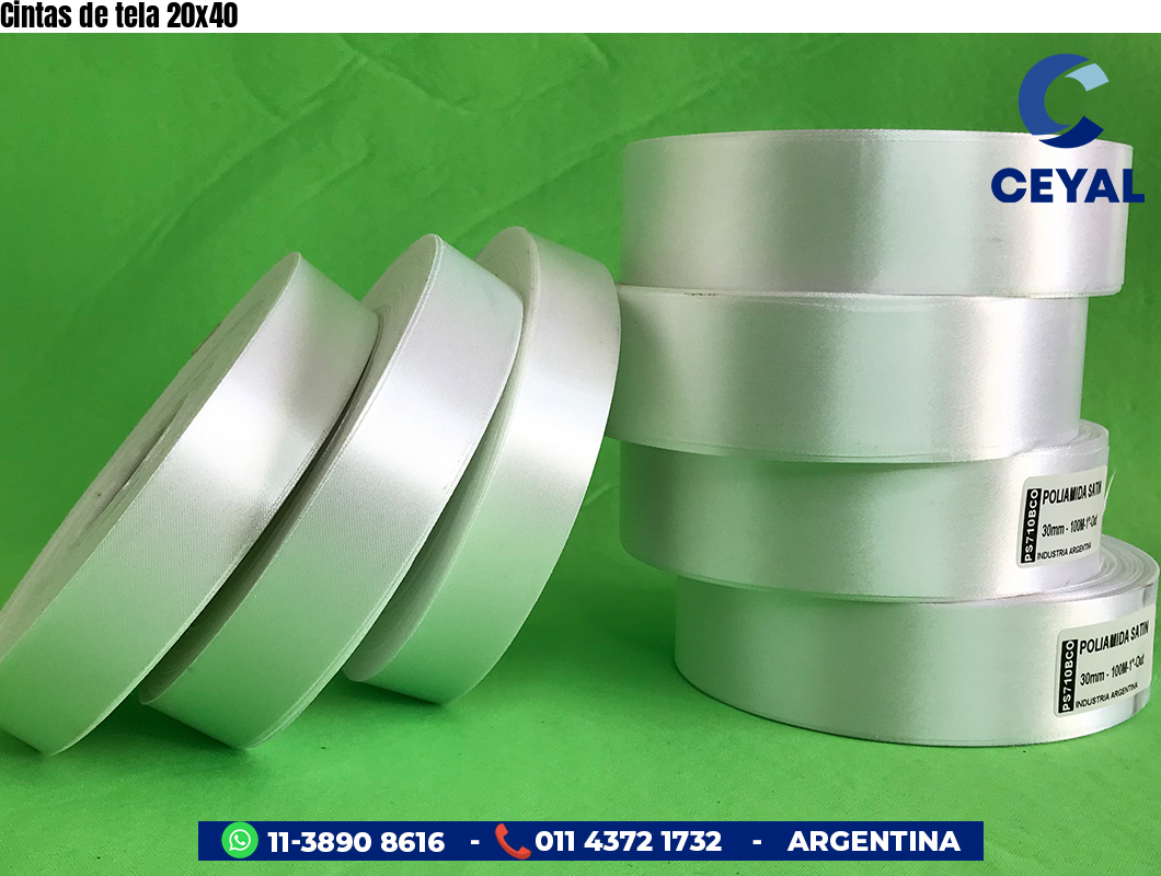 Cintas de tela 20x40