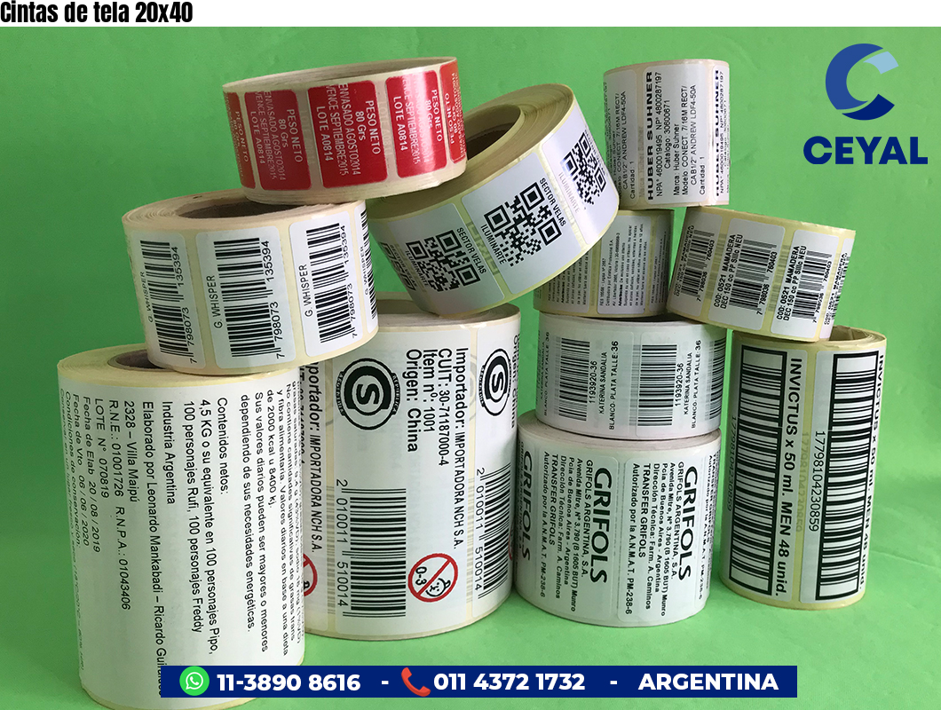 Cintas de tela 20x40