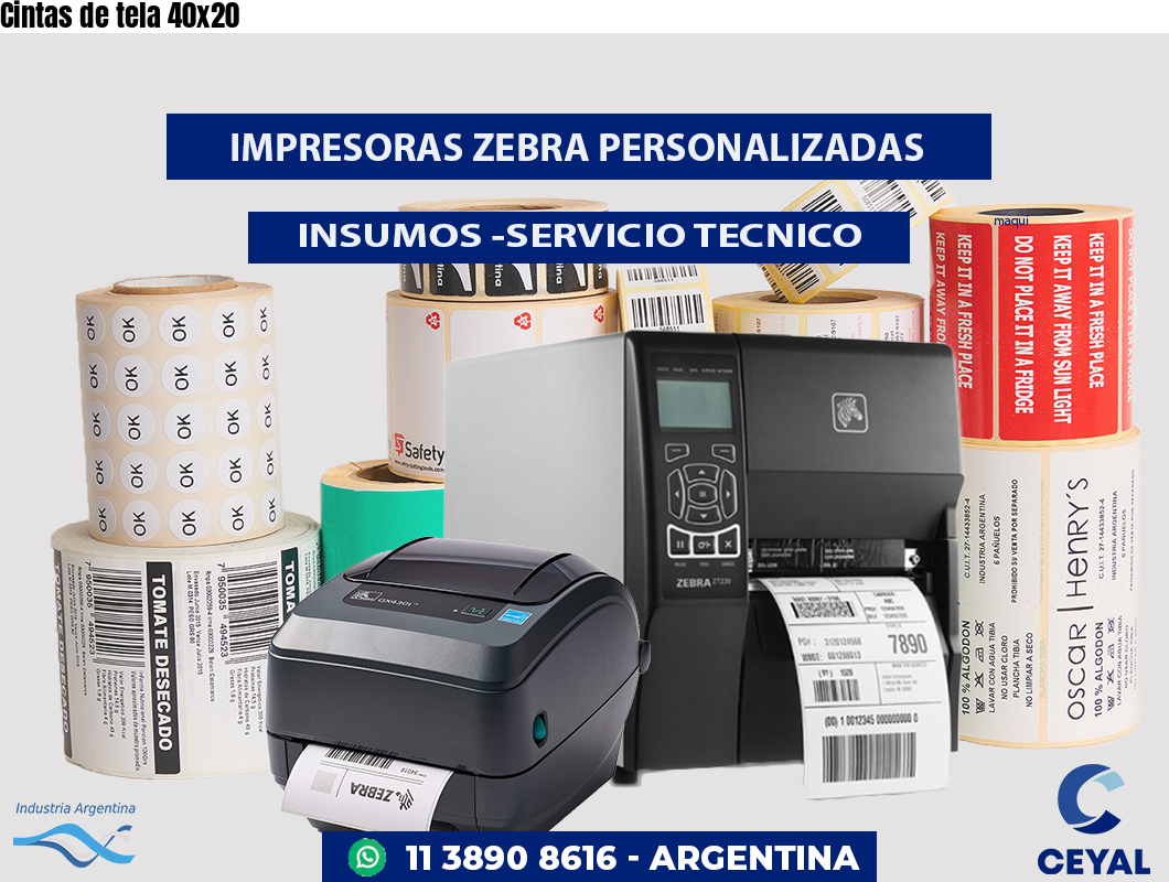 Cintas de tela 40x20