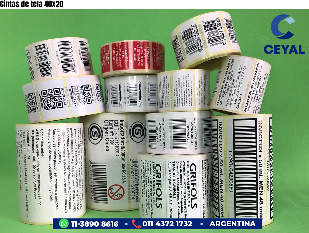 Cintas de tela 40x20