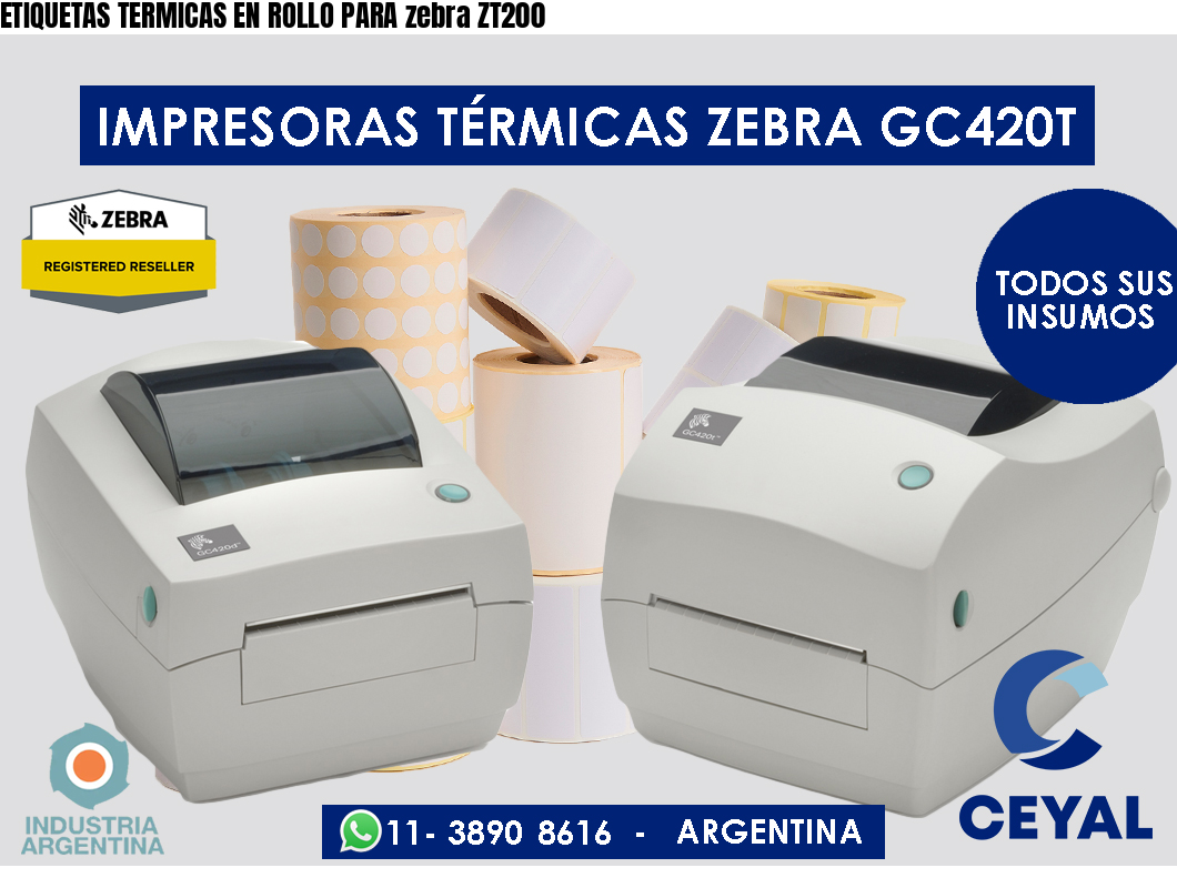 ETIQUETAS TERMICAS EN ROLLO PARA zebra ZT200