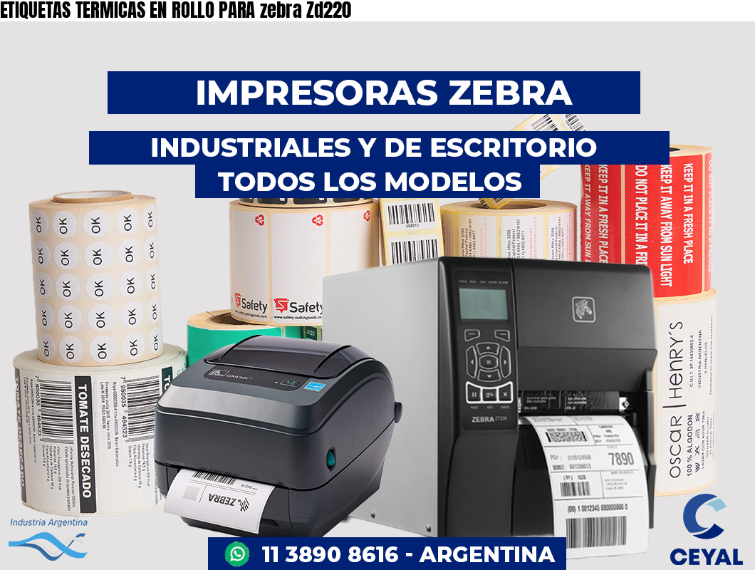 ETIQUETAS TERMICAS EN ROLLO PARA zebra Zd220