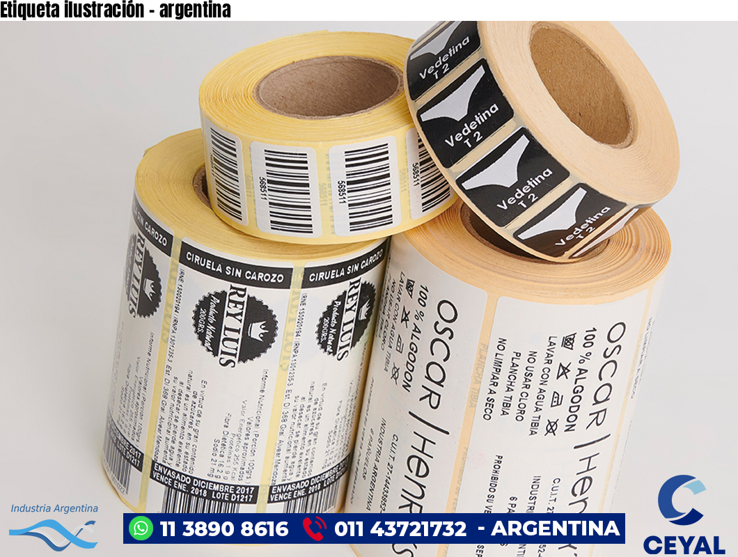 Etiqueta ilustración - argentina