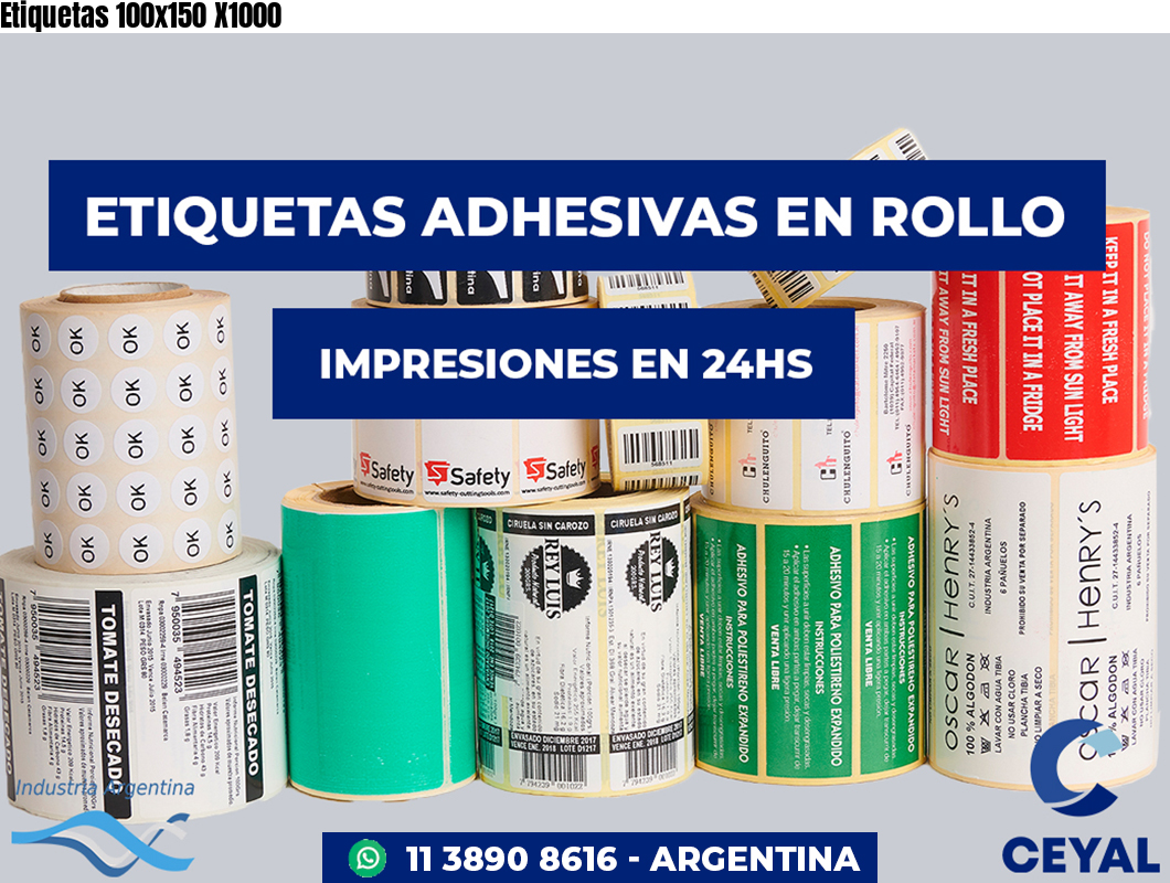 Etiquetas 100x150 X1000