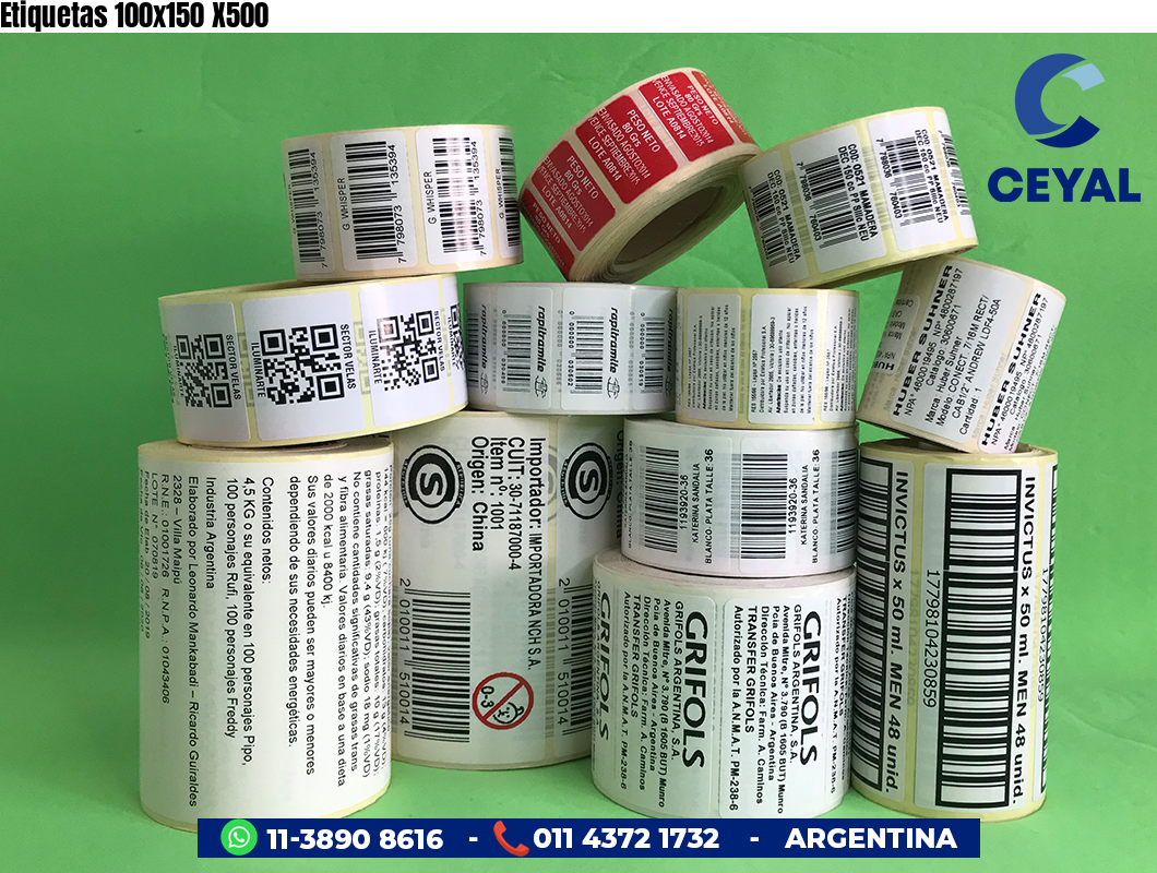 Etiquetas 100x150 X500