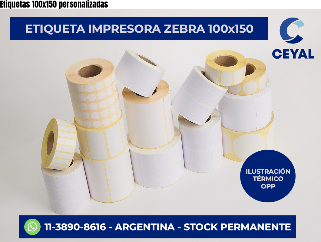 Etiquetas 100×150 personalizadas