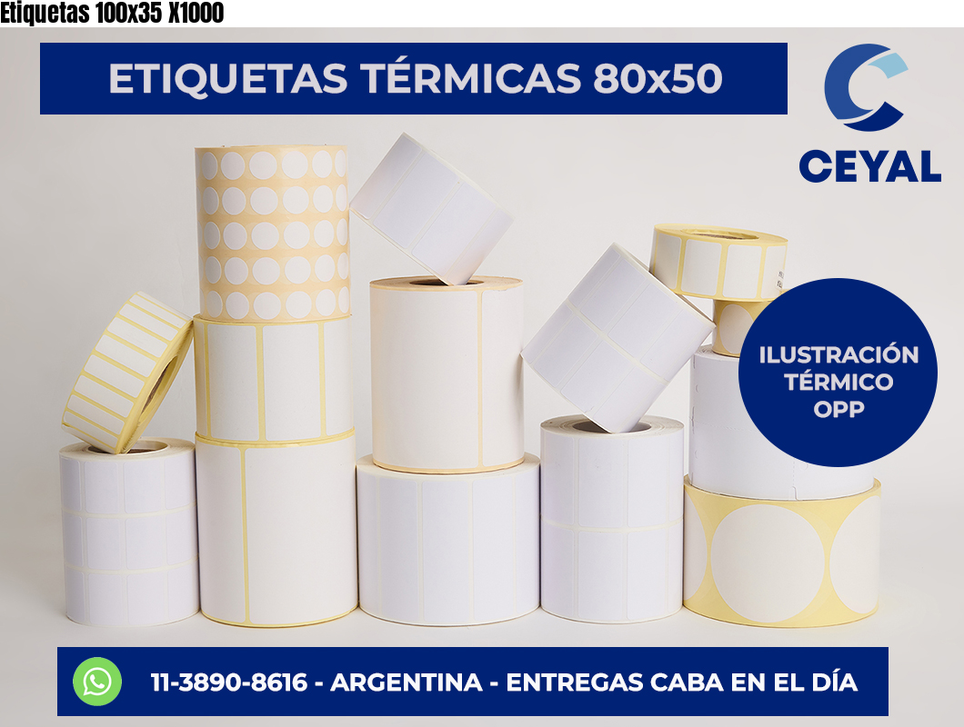 Etiquetas 100×35 X1000