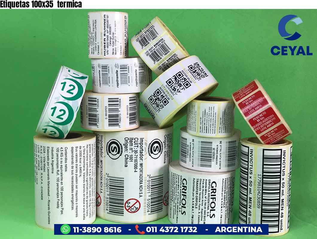 Etiquetas 100x35  termica