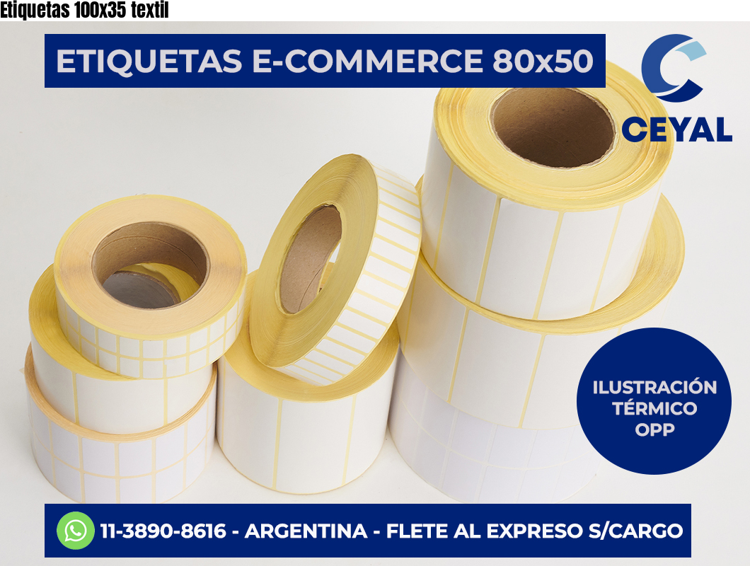 Etiquetas 100×35 textil