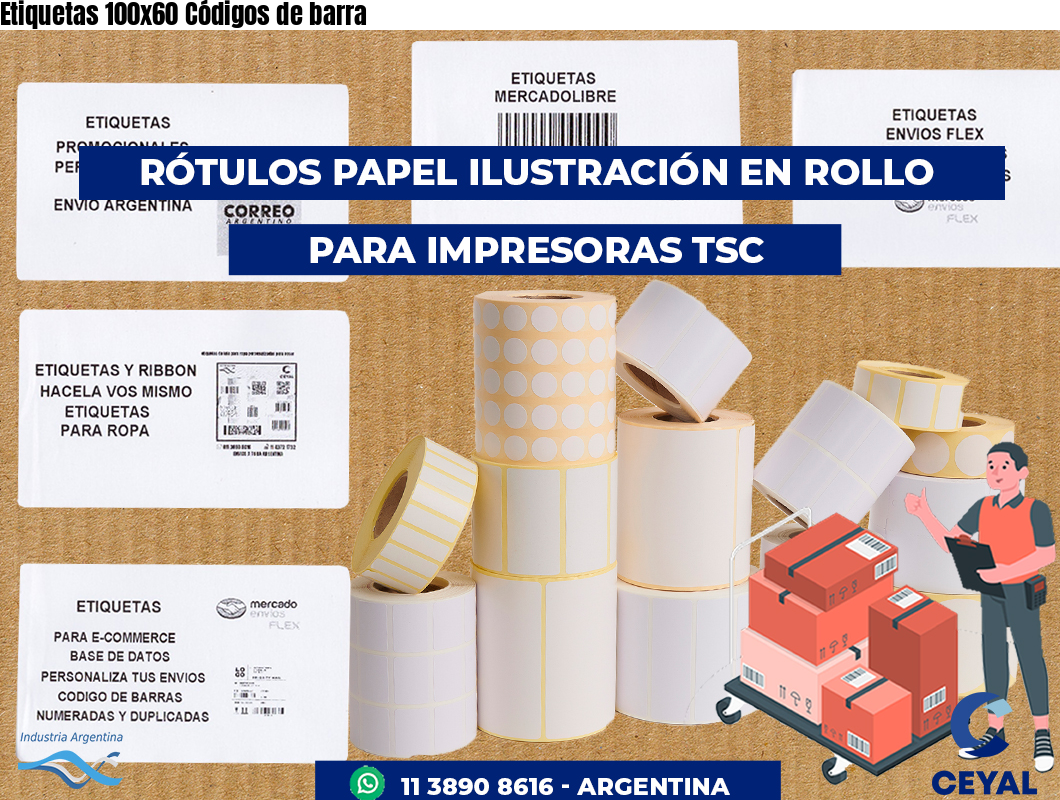 Etiquetas 100x60 Códigos de barra