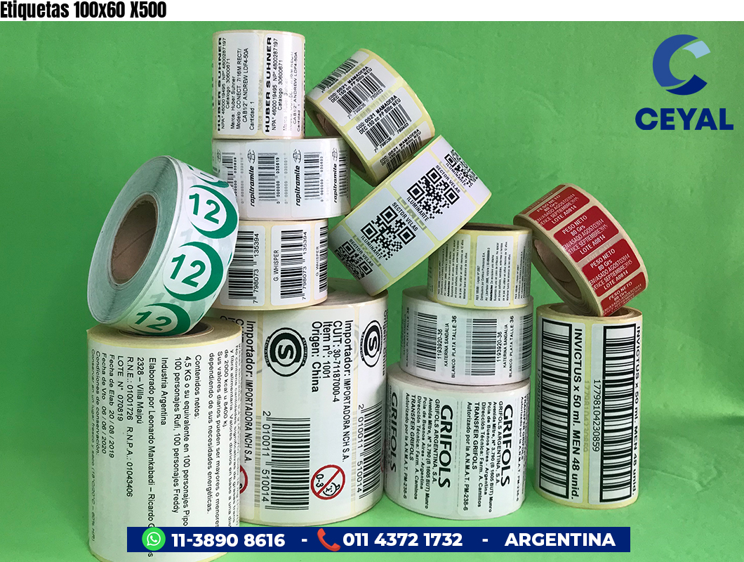Etiquetas 100x60 X500