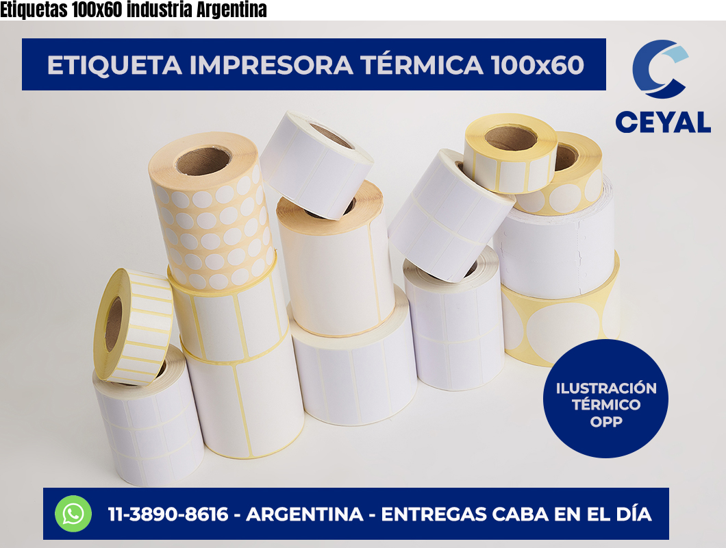 Etiquetas 100×60 industria Argentina