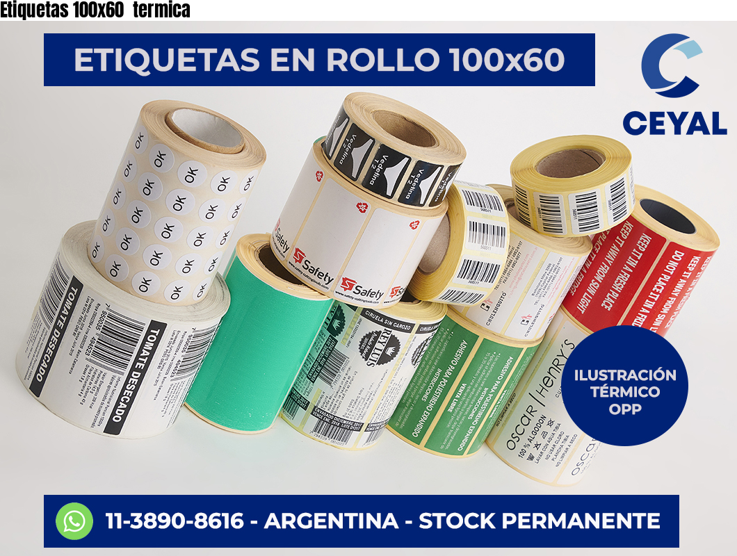 Etiquetas 100×60  termica