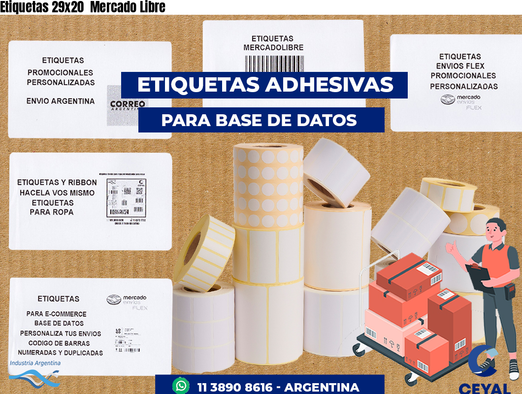 Etiquetas 29x20  Mercado Libre