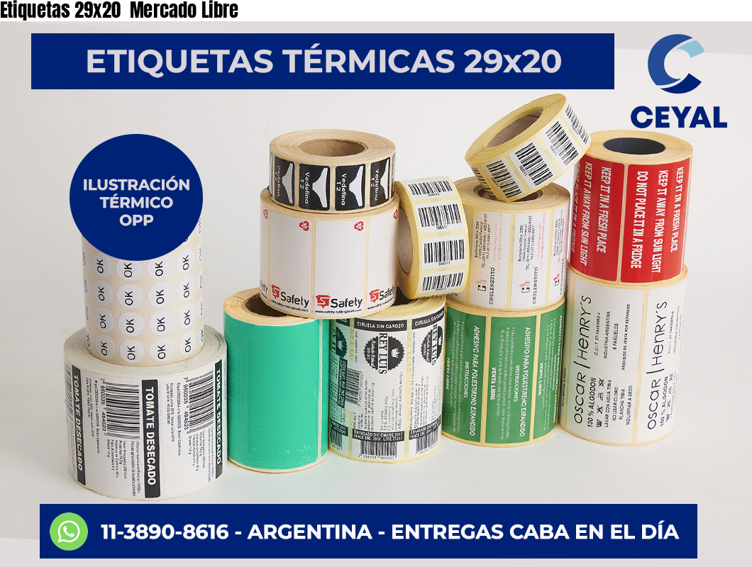 Etiquetas 29×20  Mercado Libre