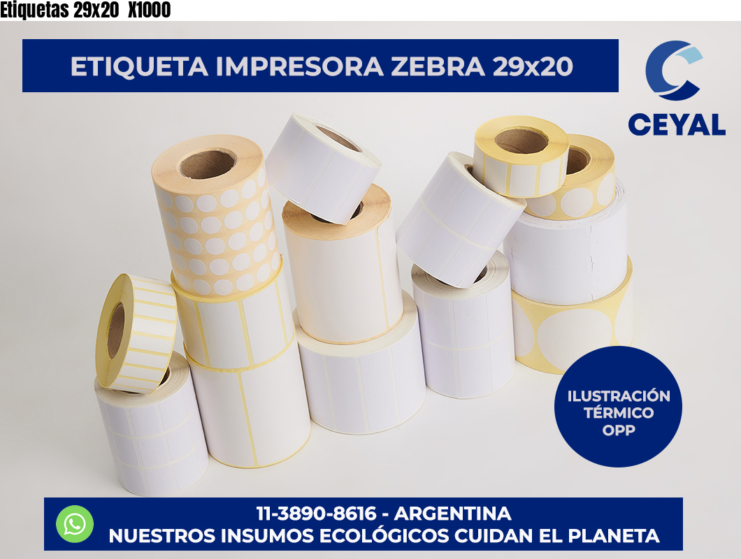 Etiquetas 29×20  X1000