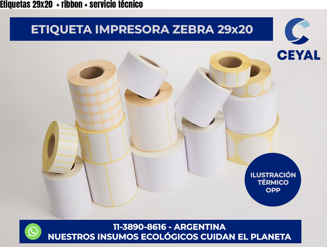 Etiquetas 29×20    ribbon   servicio técnico