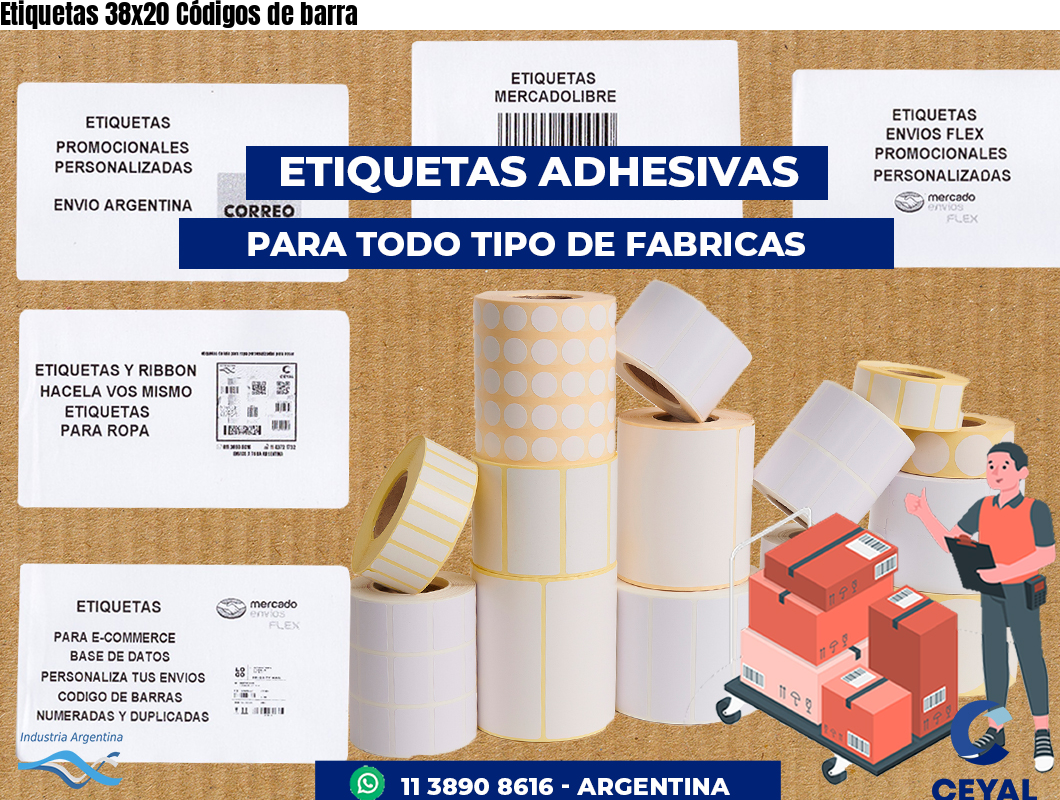 Etiquetas 38x20 Códigos de barra