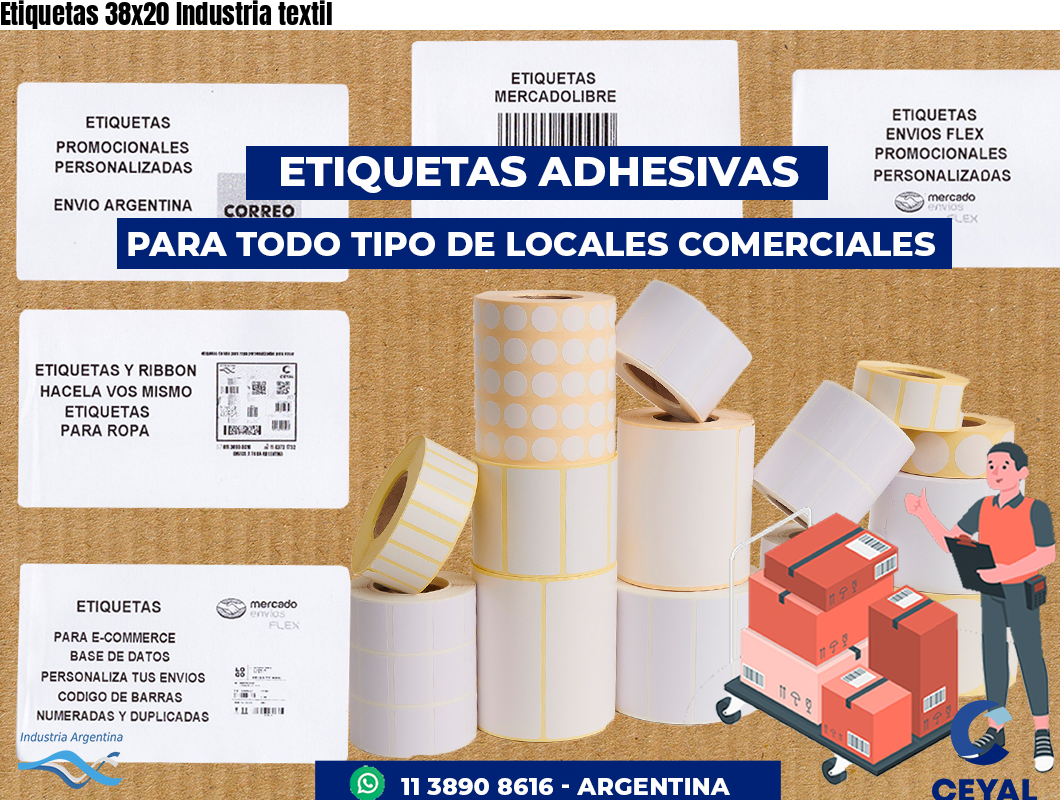 Etiquetas 38x20 Industria textil