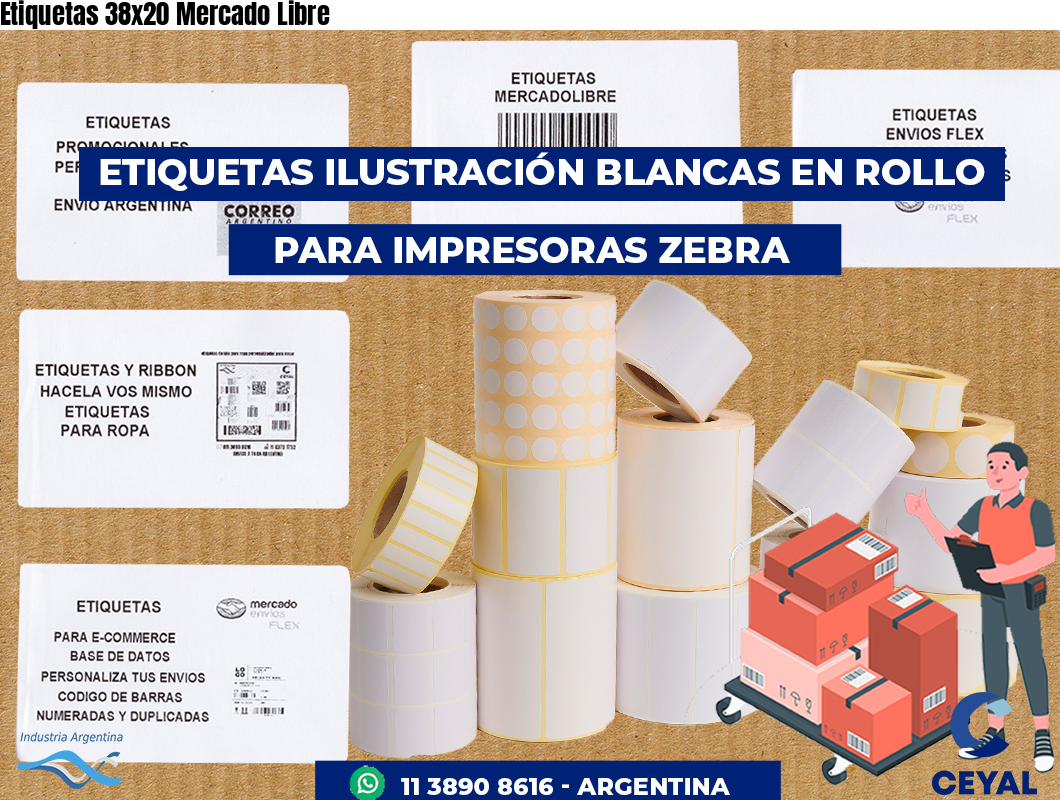 Etiquetas 38x20 Mercado Libre